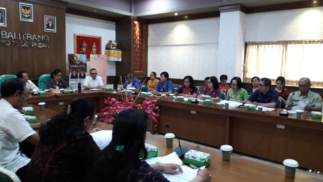 Rapat Pembahasan Draft Laporan Akhir Terkait Lansia Terlantar di Balitbang kota Denpasar